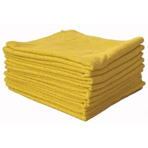 LAVETTE MICROFIBRE JAUNE 300GR MULTI USAGES BOUCLEE (753J)